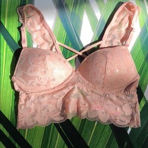 VS PINK bralette bra lace push-up padded wireless
